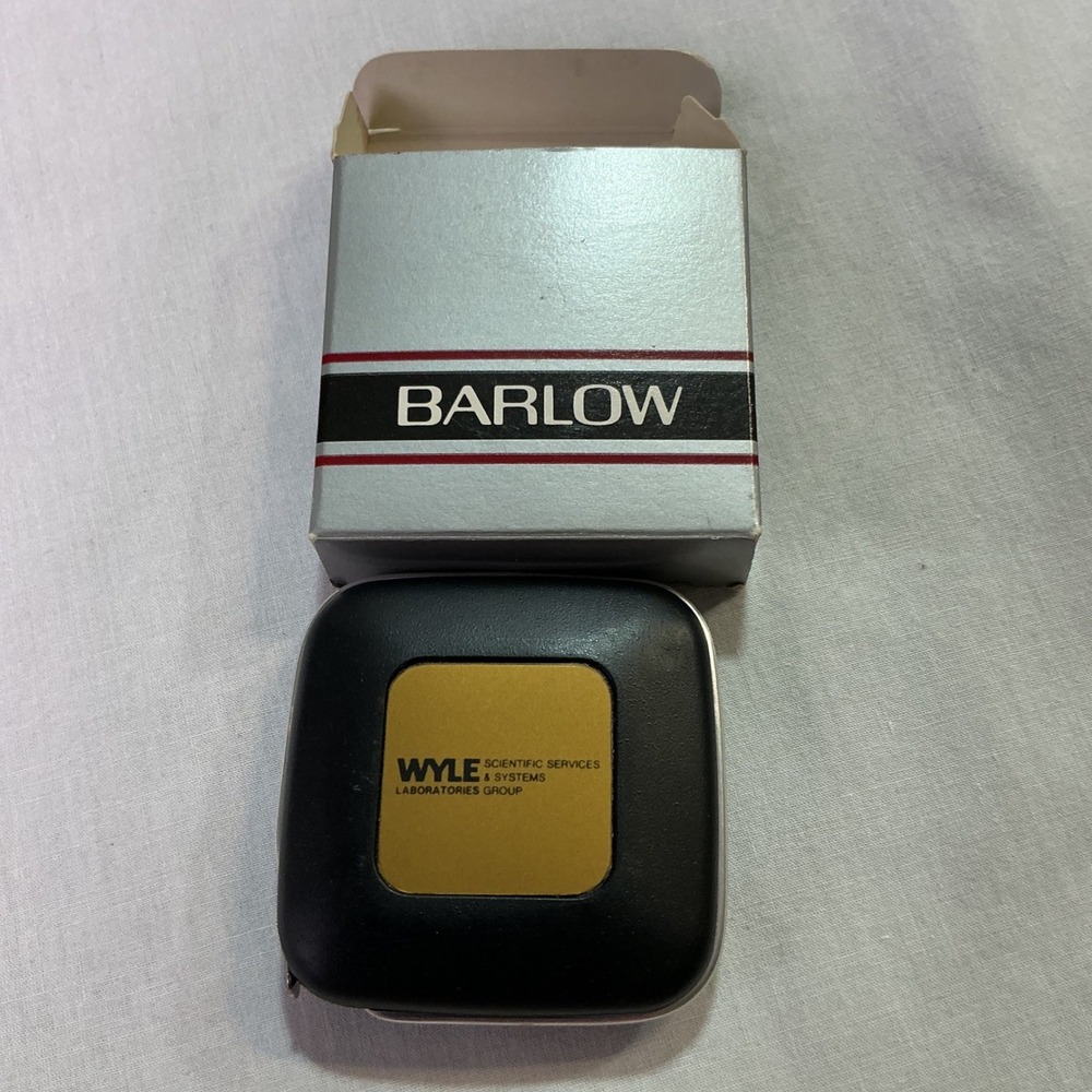 Vintage Barlow Tape Measure Wyle Scientific Services Advertising Promo Utility